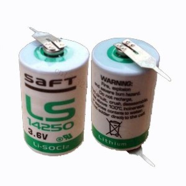 BATERIA DE LITIO; 3.6V 1200MAH; Li-SOCI2; TAMAÑO 1/2 AA; SAFT