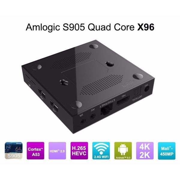 Smart Tv Box X96 4k 2gb Ram,16gb Rom / Netflix / Kodi, Android 6