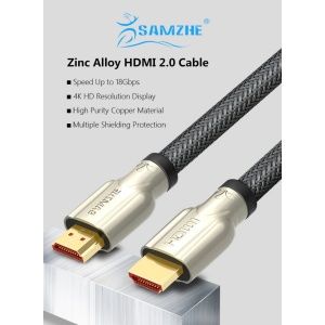 Cable Hdmi 2.0 3d 4k 60fps,18gb,1.5mts Alta Calidad, bañado en Oro