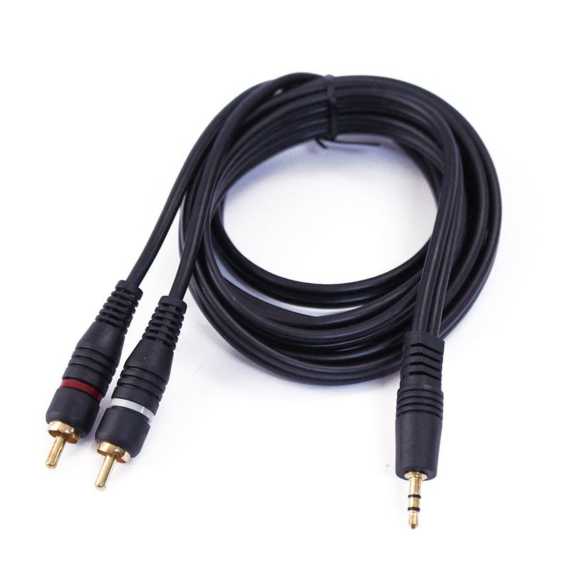 CABLE DE AUDIO PLUG 3,5MM A 2 RCA 1,8M