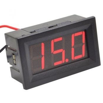 Mini voltímetro probador Digital voltaje prueba batería DC 0-30V rojo