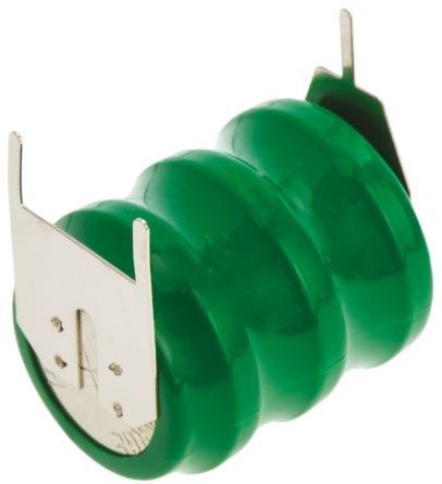 Baterías de botón recargables, RS Pro, Níquel Metal Hidruro, 80mAh, Pin para PCB, 3.6V