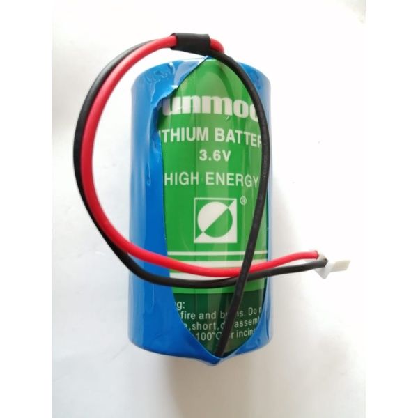 Batería de Litio tipo D con conector 3.6 v 19 AH. DSC NEO/LS33600. Alta Corriente
