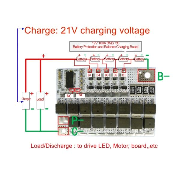 Módulo de carga de baterías de litio 18650 en 18 volt.