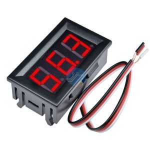 Mini voltímetro probador Digital voltaje prueba batería DC 0-100V rojo