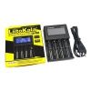 DLYFULL Global Store Cargador de batería inteligente, Li-Ion 18650, 14500, 26650, 32650 NiMH NiCD AA AAA AAAA C SC D