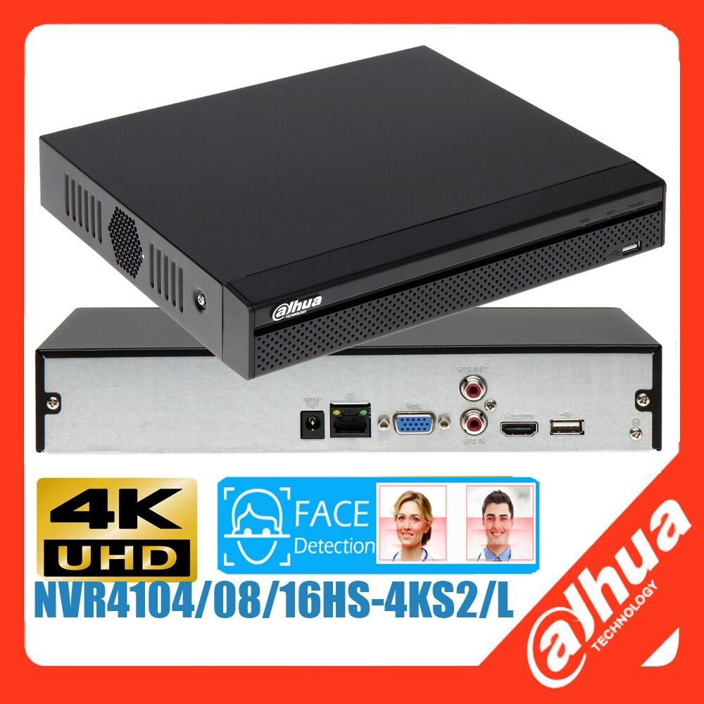 NVR 16 CH 4K 80Mbps 1DD + 8 PoE h.265 IVS 1U DAHUA