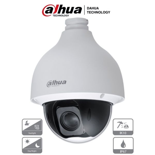 Camara HDCVI PTZ 2mp, 30x, IP67, IK10, Starlight