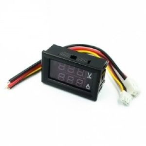 Mini voltímetro y amperimetro probador Digital voltaje y ampareje prueba batería DC 0-100V rojo 10a azul