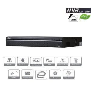 Grabador NVR IP - 16 Canales con 16 puertos PoE+ - 320 Mbps