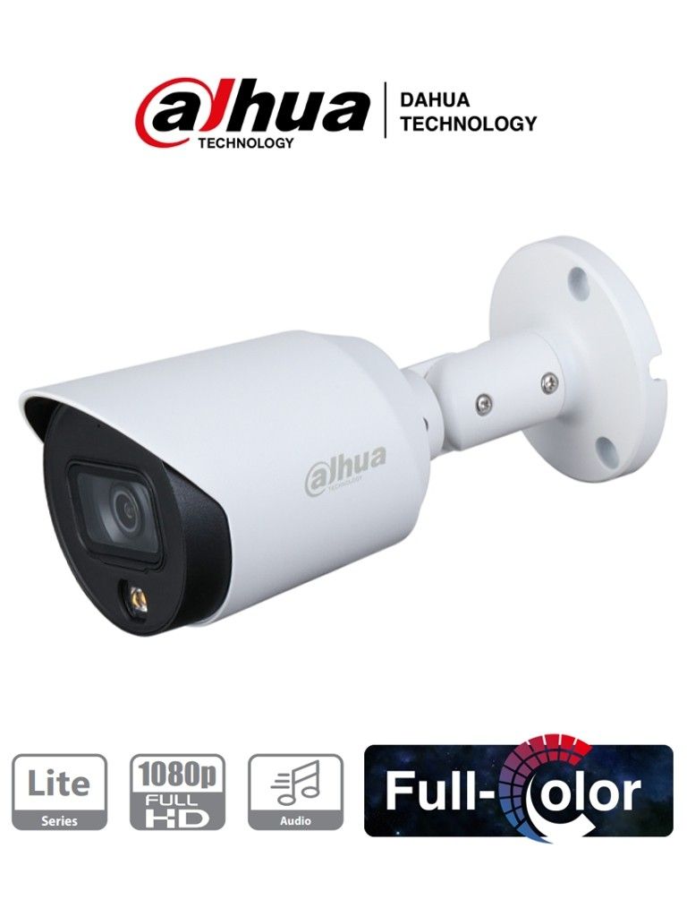 Cámara Dahua IP Bala Full-Color 2MP 2.8mm LED15 PoE IP67 DWDR Dahua.