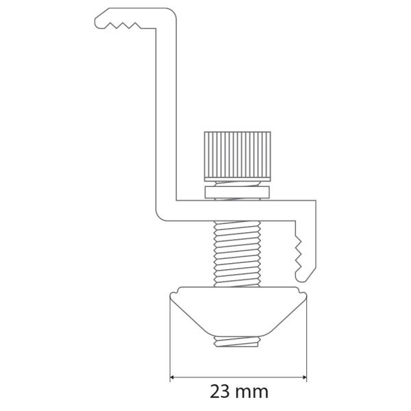 Mordaza final para panel solar 35~40mm