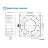 Ventilador 24Vdc 10.8W 0,45A 80x80x38mm.Soldadoras y otros