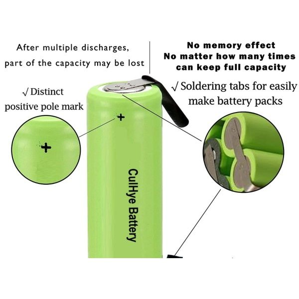Bateria NI-MH recargable 4/3A 1.2V, 4000mah 7/5A 17670 17650
