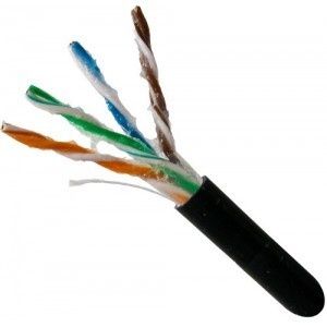 Cable FTP CAT5E EXTERIOR Unifilar 305mt Negro con Gel