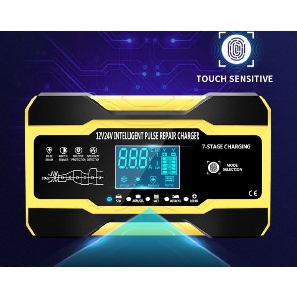 Cargador baterías de GEL/AGM/Plomo acid/auto/moto.12 V/10A, 24 V/5A.