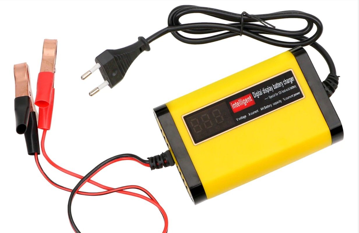 Cargador de baterias de coche 12 V 6 Amp. Gel, ácido, AGM