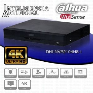 NVR 4 CH 4K 1DD H265 SMD Plus 80mbps HDMI DAHUA