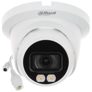 Cámara IP domo Full-Color WizSense 4MP/2.8mm/LED 30M/PoE/IP67/Mic/Slot.Dahua