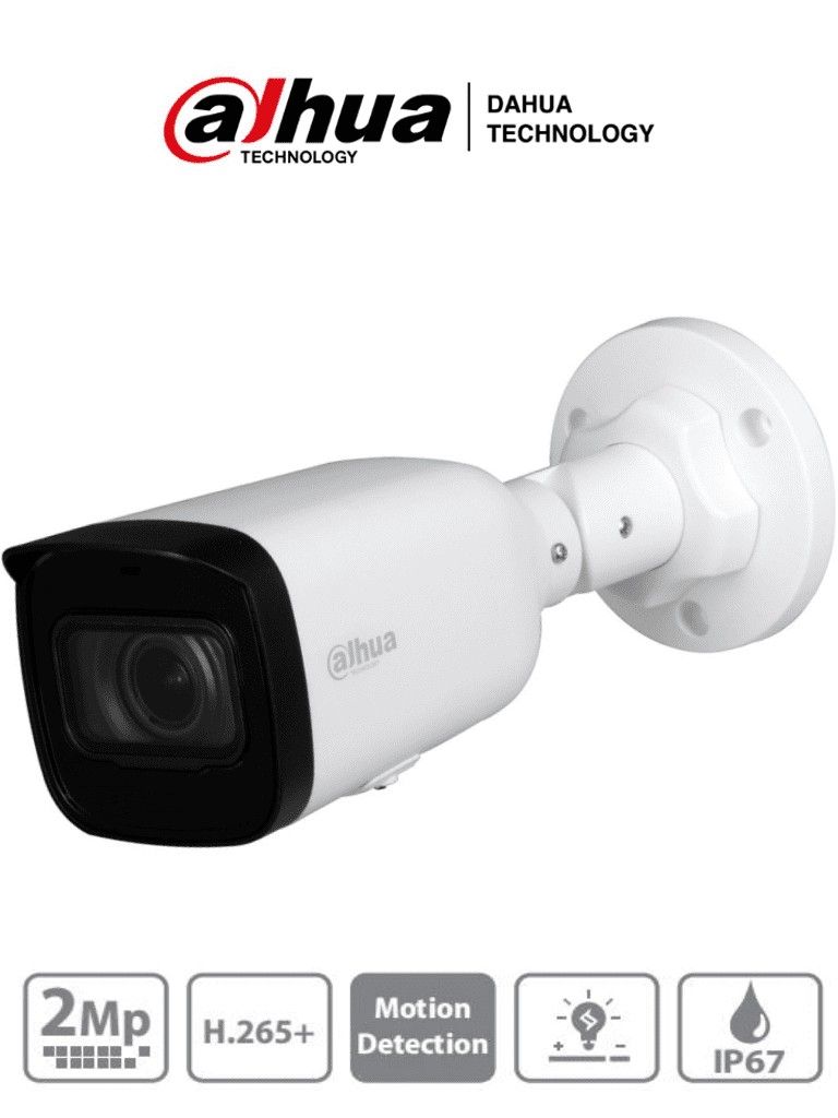 Cámara Dahua IP Bala 2MP 2.8-12mm Varifocal motorizado IR40 PoE Slot MicroSD IP67.