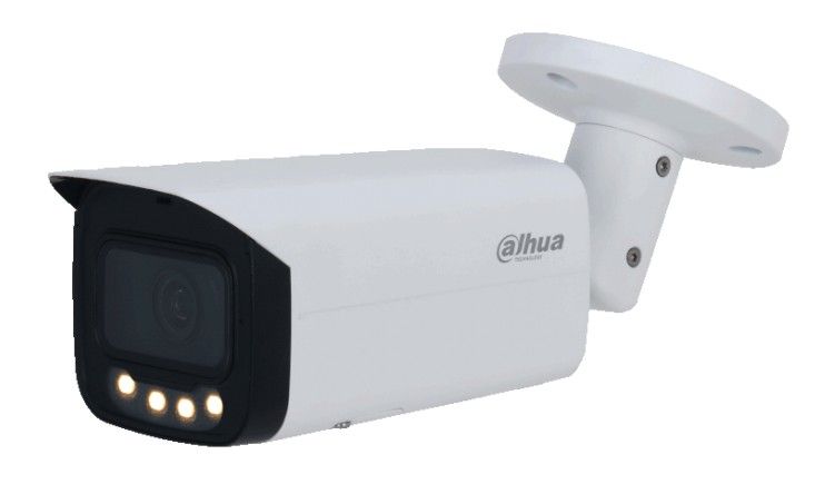 Cámara Dahua IP bullet AI Full-Color 8MP 2.8mm LED 50m PoE Alarma 1/1 Audio 1/1 IP67 ePoE Soporta Micro SD.