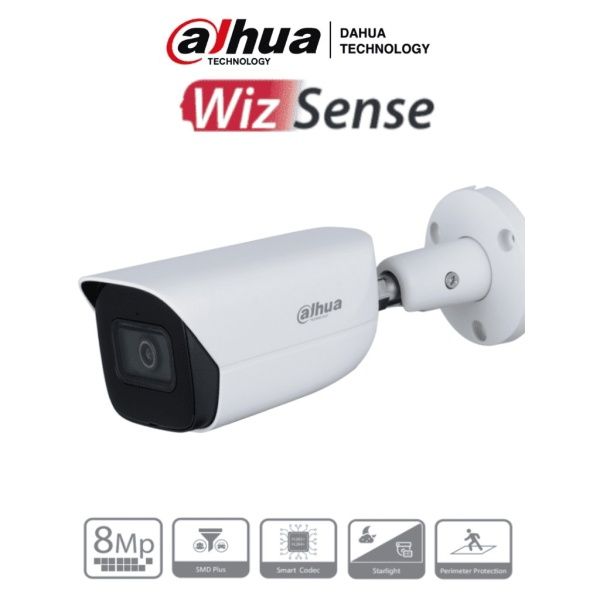 Cámara IP WizSense 8MP 2.8mm IR30 PoE IP67 Soporta MicroSD.Dahua