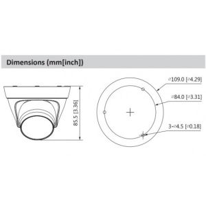 Cámara IP domo Full-Color 2MP/2.8mm/LED 30M/PoE/IP67.Dahua