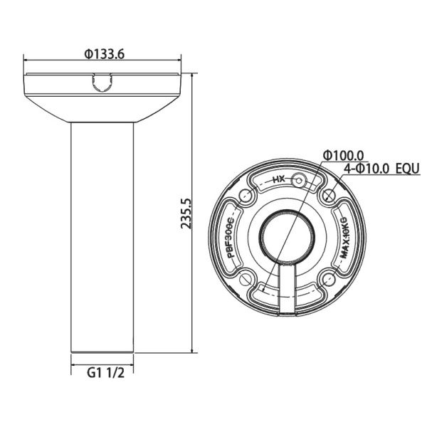 soporte dahua para PTZ 2
